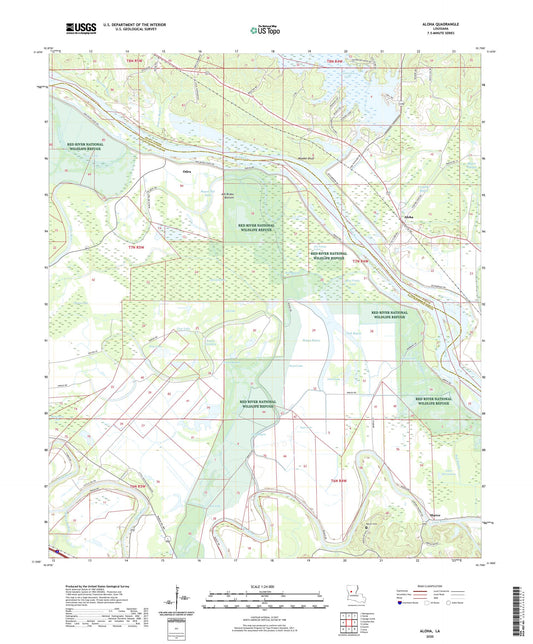 Aloha Louisiana US Topo Map Image