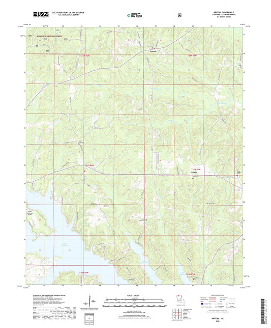 Arizona Louisiana US Topo Map Image