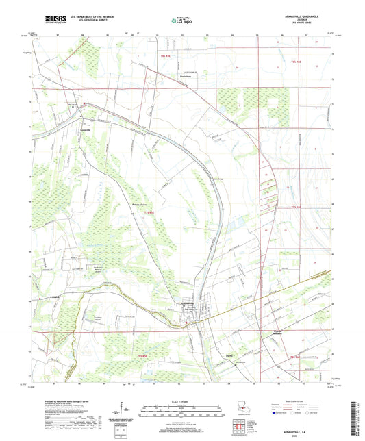 Arnaudville Louisiana US Topo Map Image