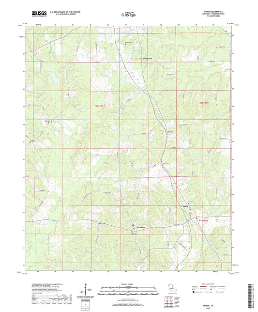 Athens Louisiana US Topo Map Image