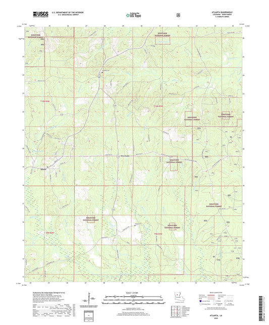 Atlanta Louisiana US Topo Map Image
