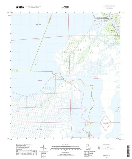 Barataria Louisiana US Topo Map Image