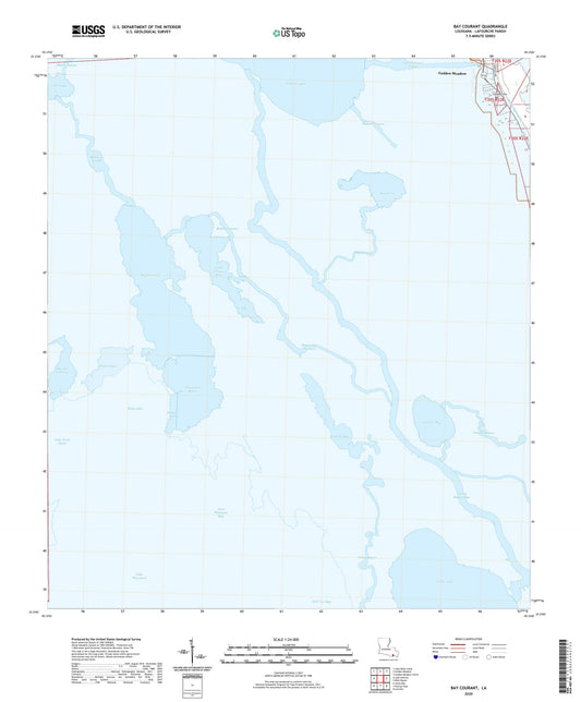 Bay Courant Louisiana US Topo Map Image