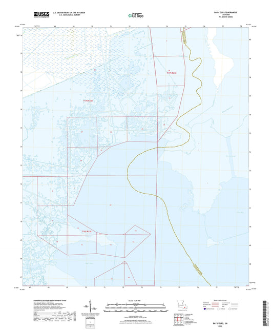 Bay L'Ours Louisiana US Topo Map Image