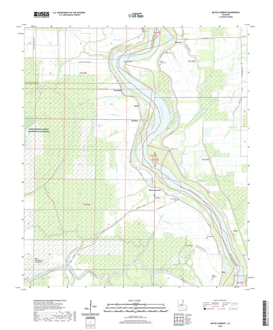 Bayou Current Louisiana US Topo Map Image