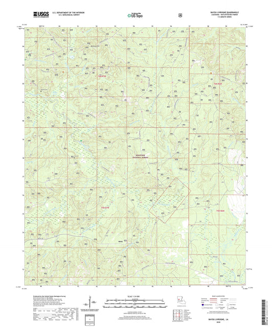 Bayou Livrogne Louisiana US Topo Map Image