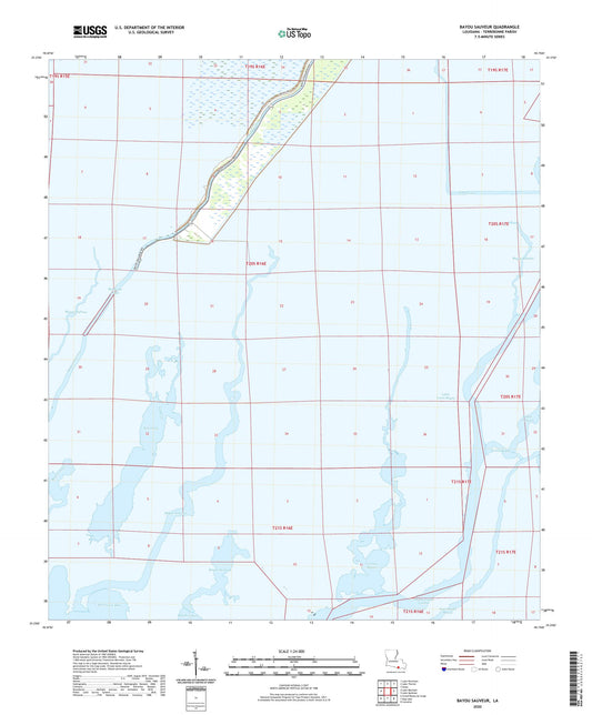 Bayou Sauveur Louisiana US Topo Map Image