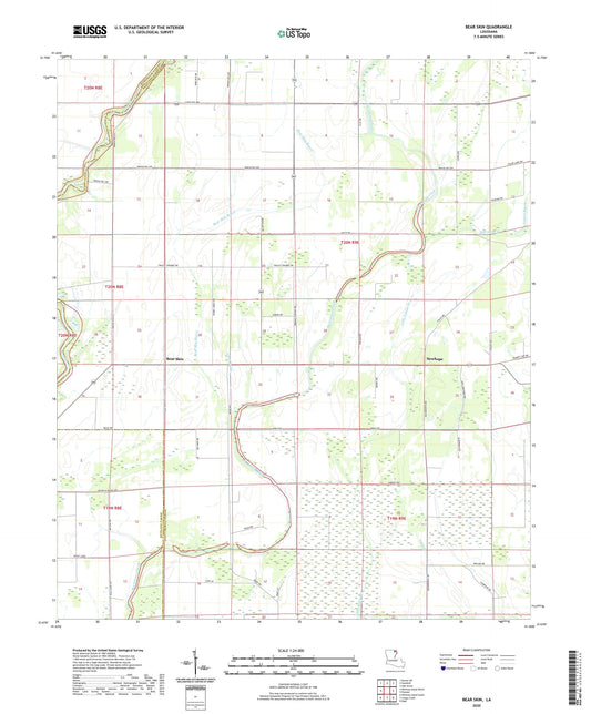 Bear Skin Louisiana US Topo Map Image