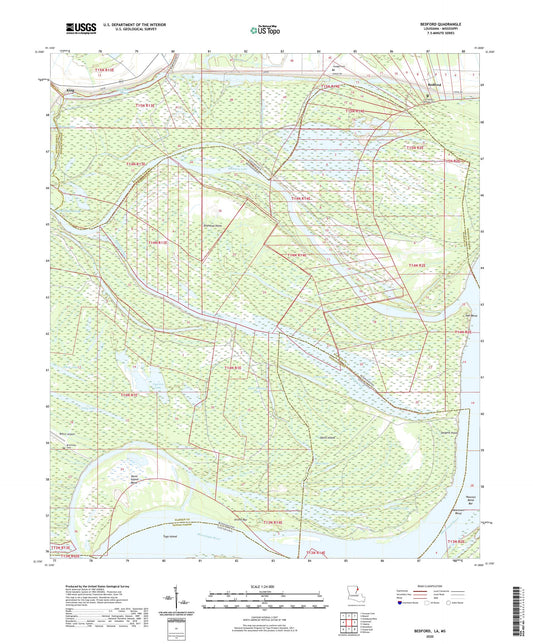 Bedford Louisiana US Topo Map Image