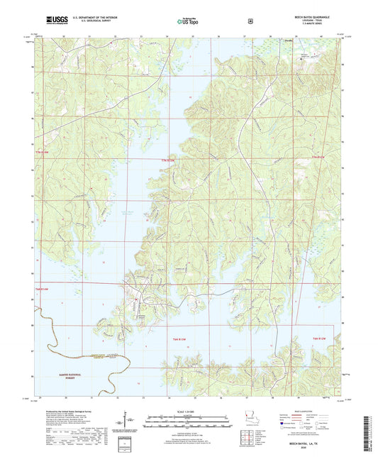 Beech Bayou Louisiana US Topo Map Image