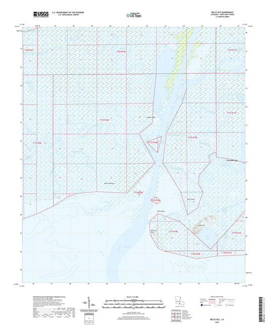Belle Isle Louisiana US Topo Map Image