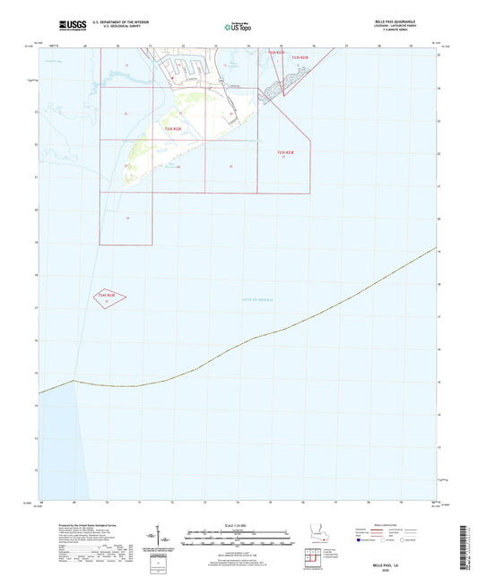 Belle Pass Louisiana US Topo Map Image