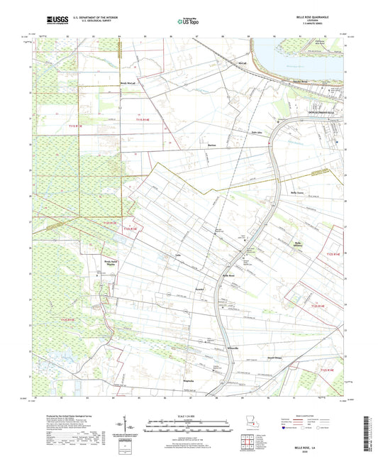 Belle Rose Louisiana US Topo Map Image