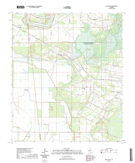 Belle d'Eau Louisiana US Topo Map Image