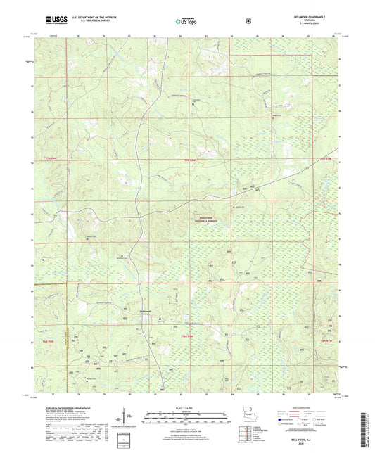 Bellwood Louisiana US Topo Map Image
