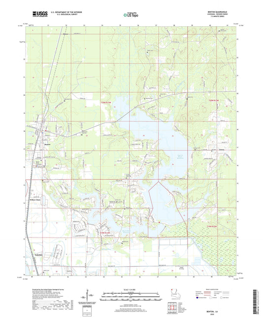 Benton Louisiana US Topo Map Image