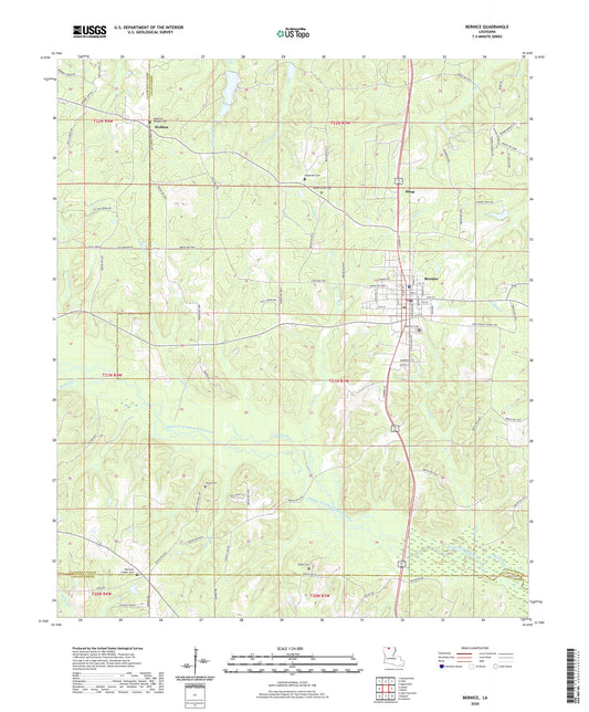 Bernice Louisiana US Topo Map Image