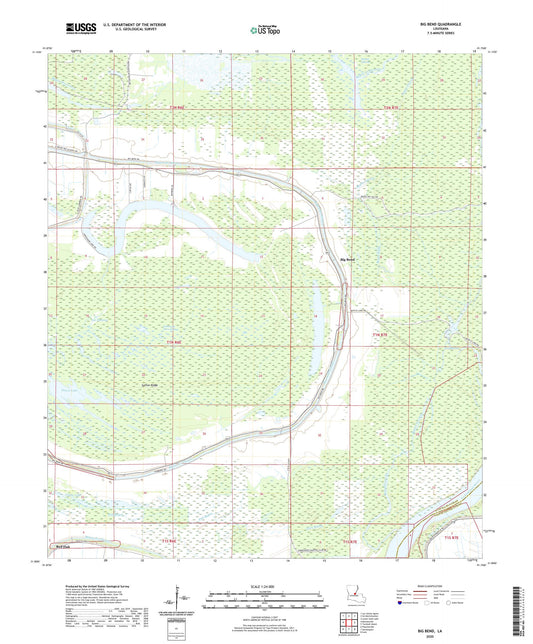 Big Bend Louisiana US Topo Map Image