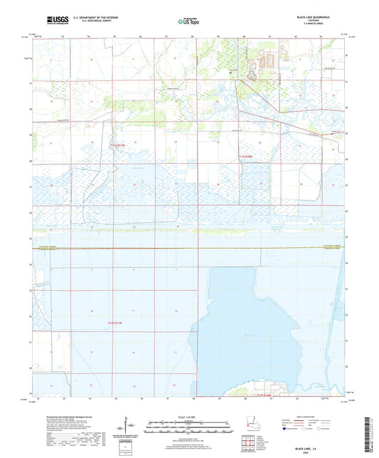 Black Lake Louisiana US Topo Map Image