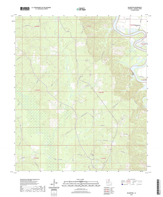 Blankston Louisiana US Topo Map Image