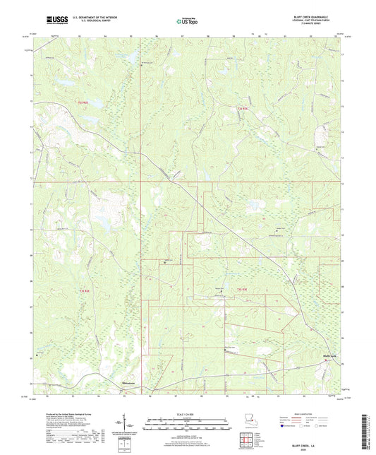Bluff Creek Louisiana US Topo Map Image