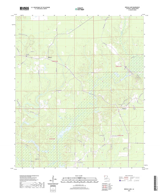 Bodcau Lake Louisiana US Topo Map Image