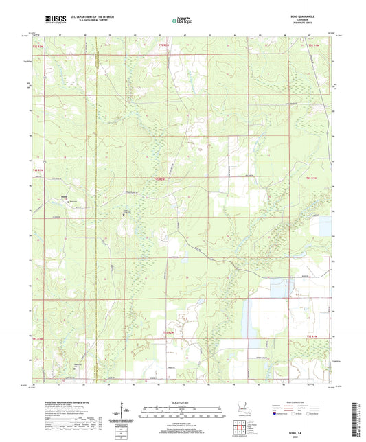 Bond Louisiana US Topo Map Image