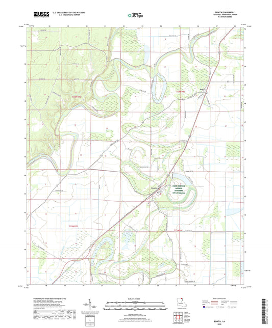 Bonita Louisiana US Topo Map Image