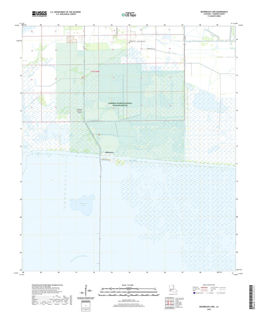 Boudreaux Lake Louisiana US Topo Map Image
