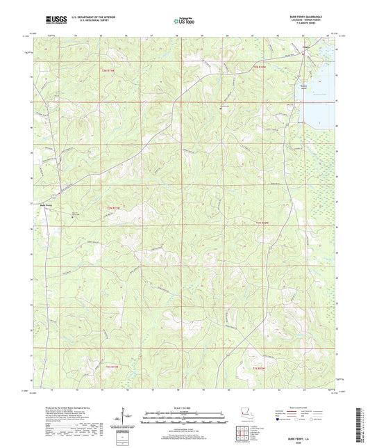 Burr Ferry Louisiana US Topo Map Image