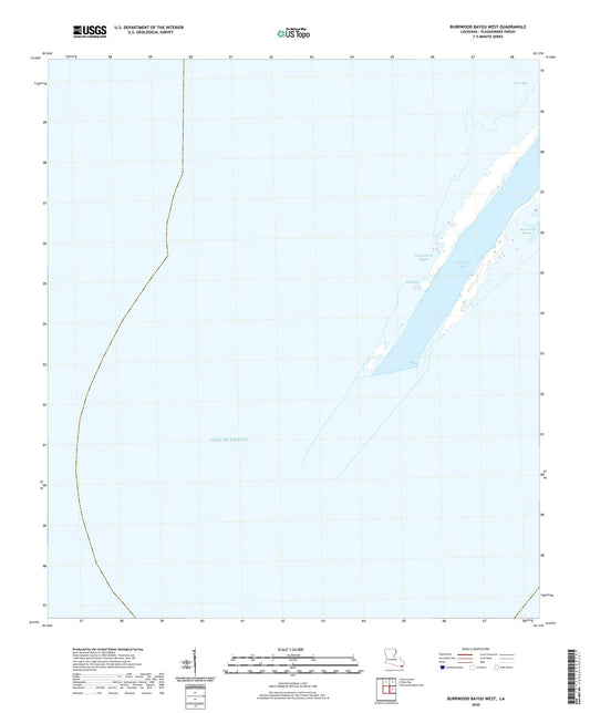 Burrwood Bayou West Louisiana US Topo Map Image