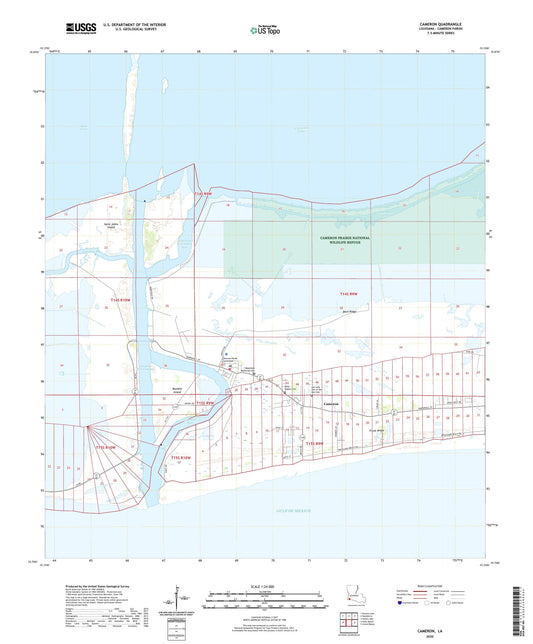 Cameron Louisiana US Topo Map Image