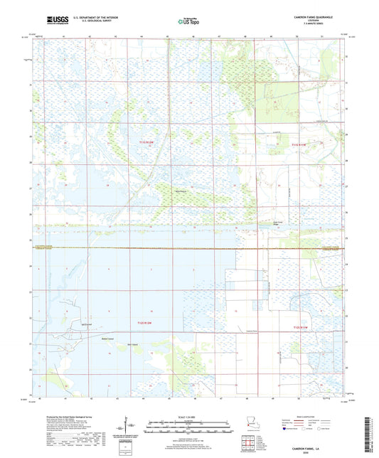 Cameron Farms Louisiana US Topo Map Image