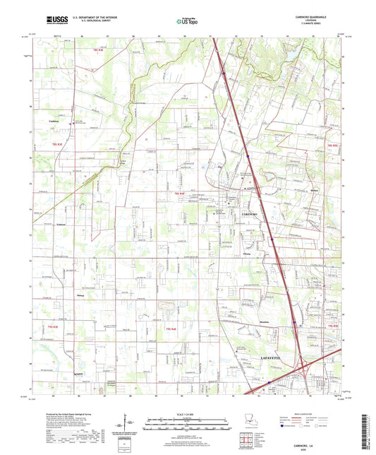 Carencro Louisiana US Topo Map Image