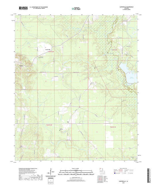 Carterville Louisiana US Topo Map Image