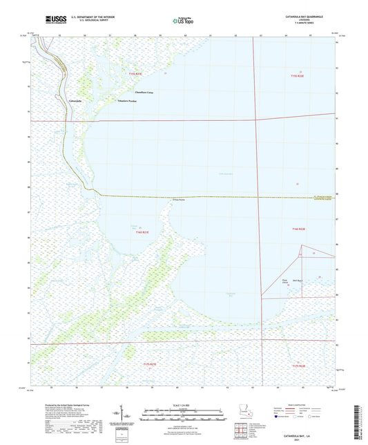 Catahoula Bay Louisiana US Topo Map Image
