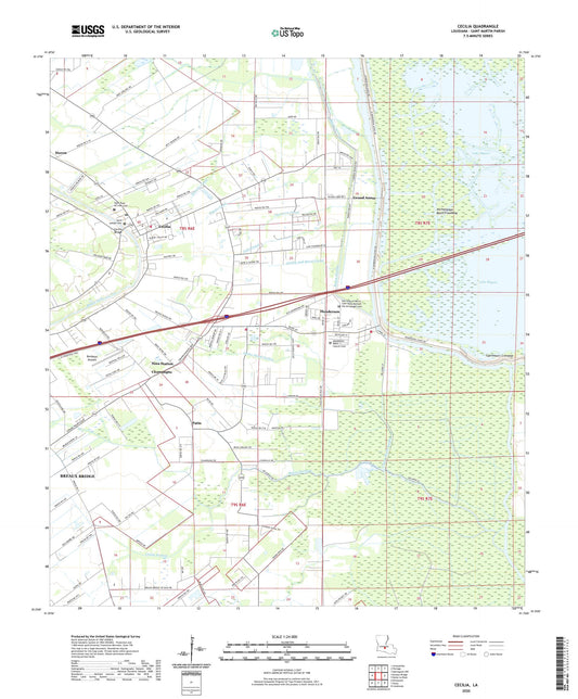 Cecilia Louisiana US Topo Map Image