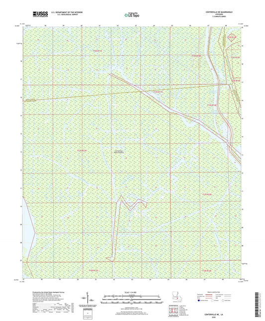 Centerville NE Louisiana US Topo Map Image