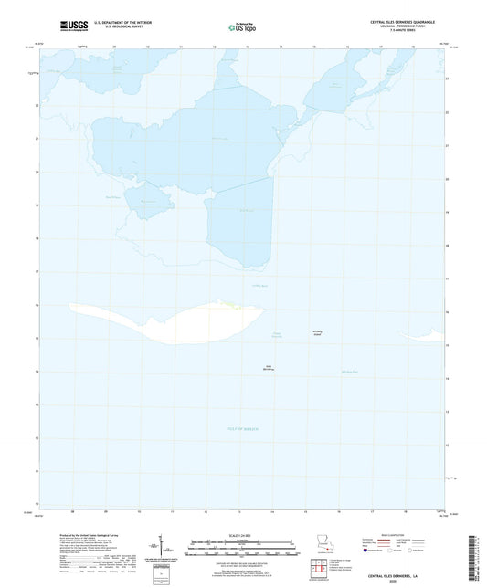 Central Isles Dernieres Louisiana US Topo Map Image