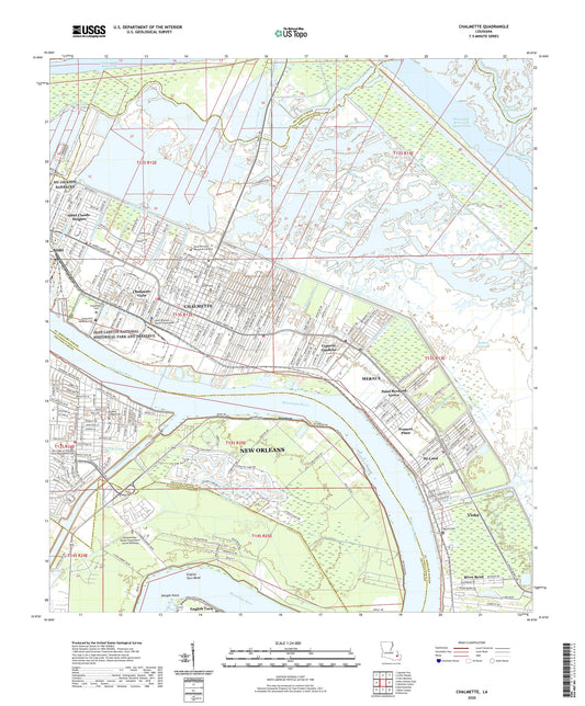 Chalmette Louisiana US Topo Map Image