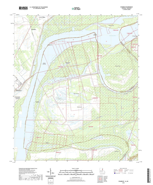 Chamblee Louisiana US Topo Map Image