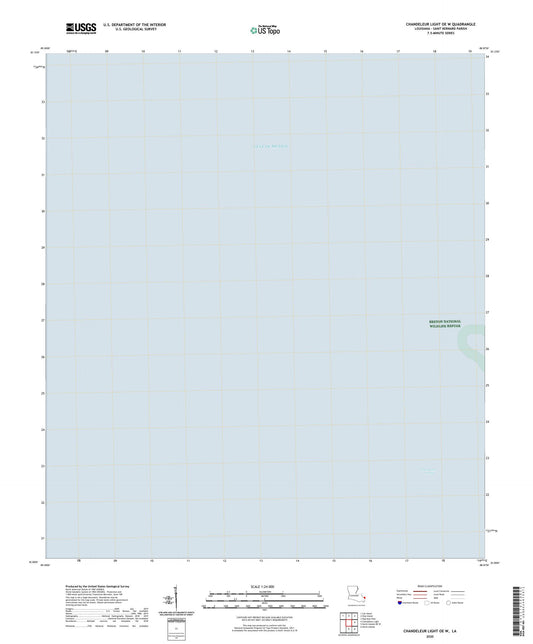 Chandeleur Light OE W Louisiana US Topo Map Image