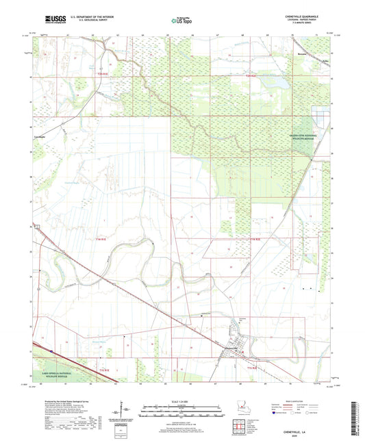 Cheneyville Louisiana US Topo Map Image