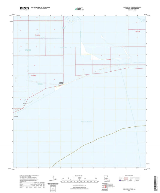 Cheniere au Tigre Louisiana US Topo Map Image