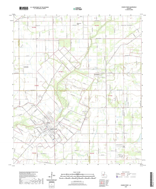 Church Point Louisiana US Topo Map Image