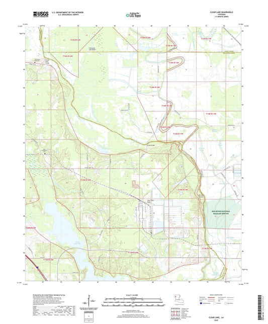 Clear Lake Louisiana US Topo Map Image