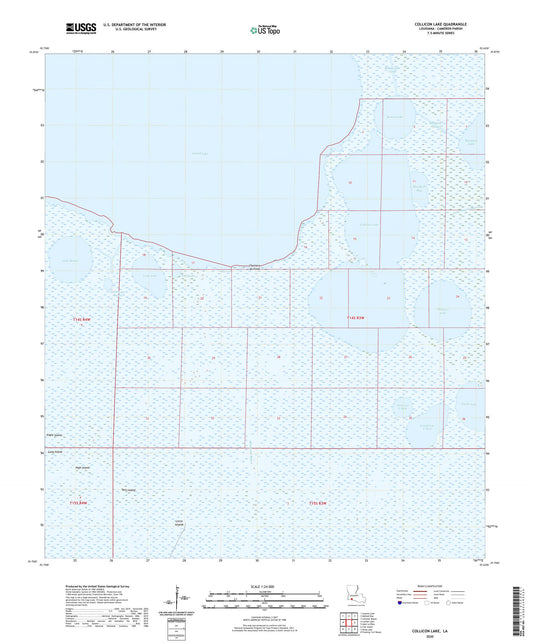 Collicon Lake Louisiana US Topo Map Image