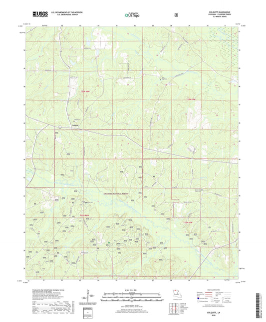 Colquitt Louisiana US Topo Map Image