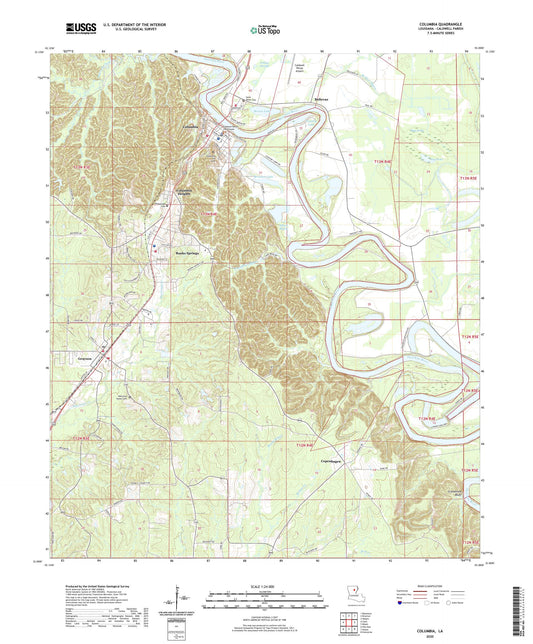 Columbia Louisiana US Topo Map Image