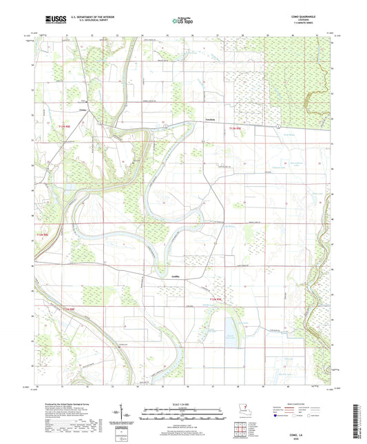 Como Louisiana US Topo Map Image